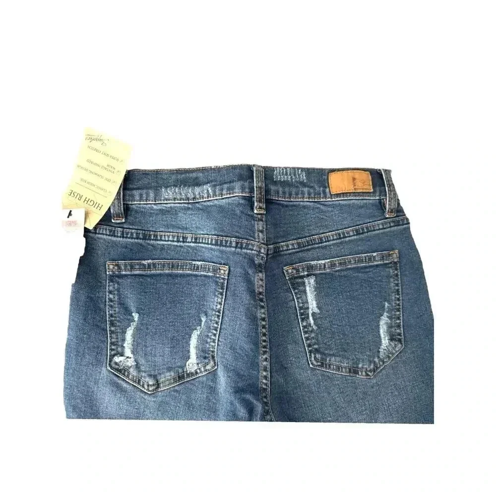 Supplies x Union Bay Maren High‎ Rise Distressed Slim Straight Jeans sz 2P